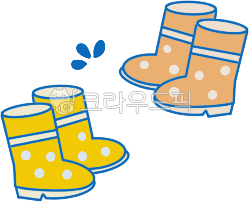 rainy day,boots,splash splash,round pattern,yellow,orange