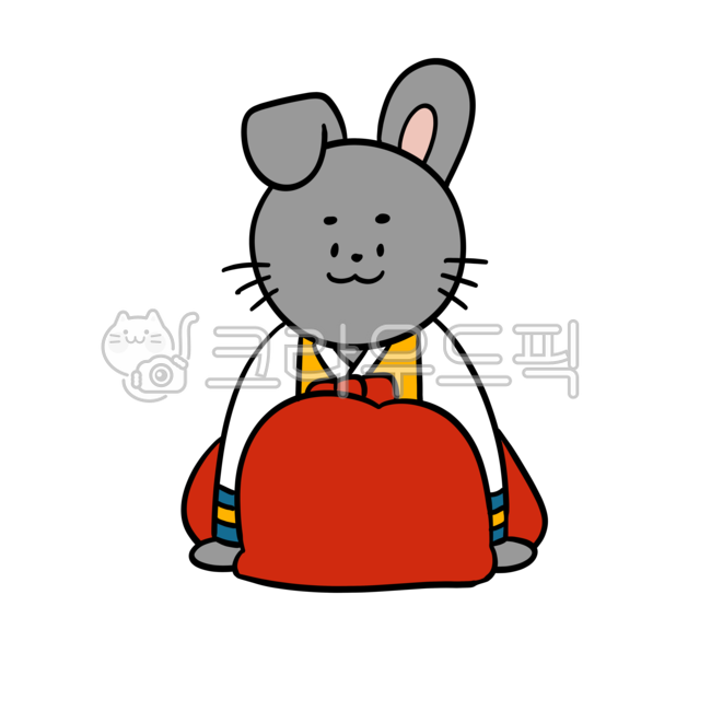 greeting,2023,bow,hanbok,cute,holiday,etiquette,rabbit,animal,cat year,new year