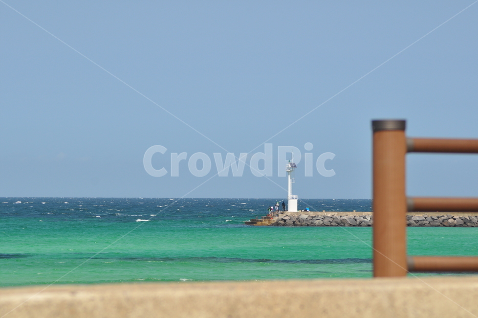 제주도,바다,에메랄드,등대,수평선,등대,lighthouse
