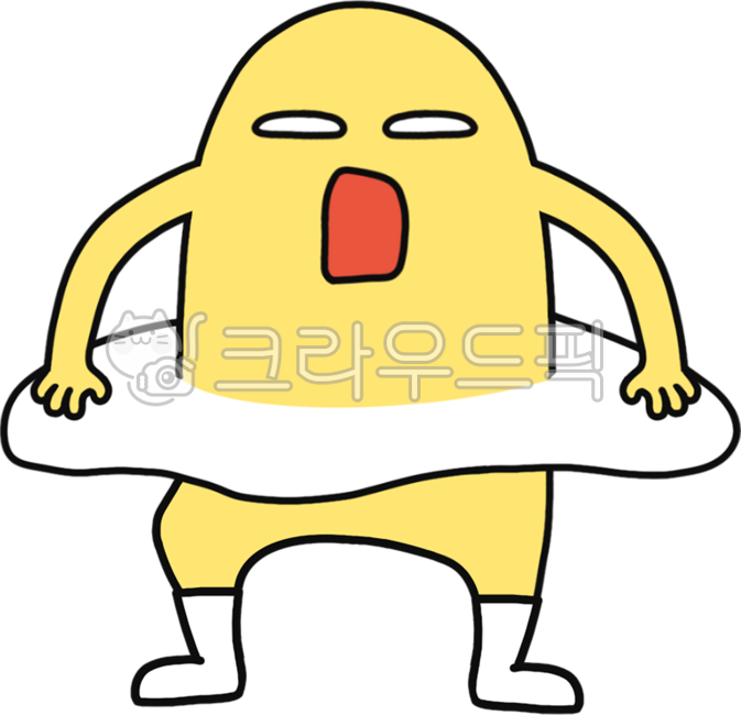 캐릭터,노란캐릭터,계란캐릭터,충격,놀람