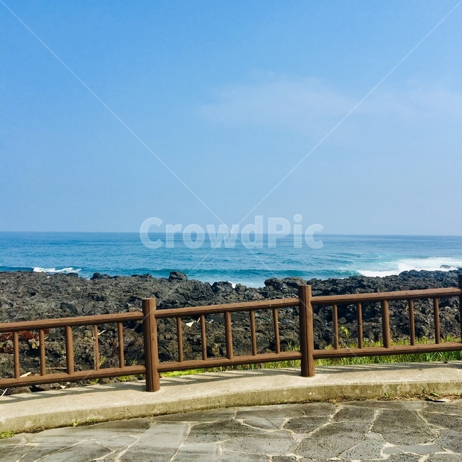 제주도,바다,하늘,파도,돌길