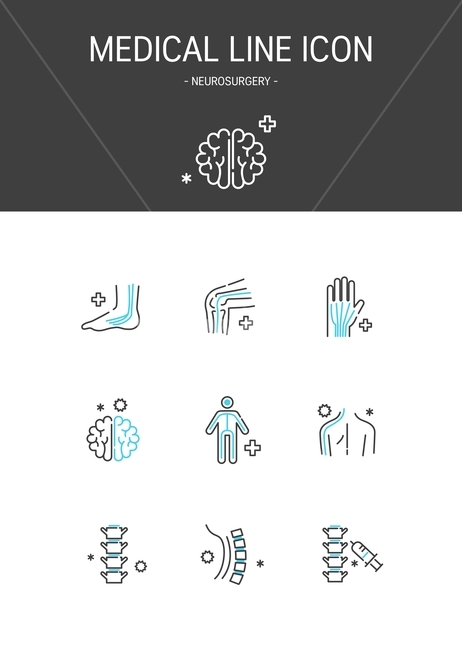 medical,Line icon,Medical treatment,therapy,icon,spine,brain,neck,life,knee,nerve,neurosurgery,shoulder,hospital,foot,hand
