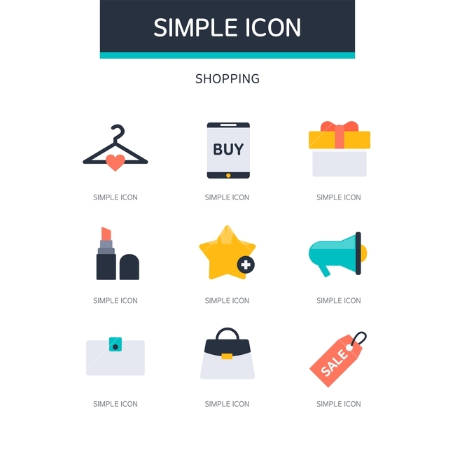 아이콘,픽토그램,플랫아이콘,옷걸이,스마트폰,선물상자,립스틱,루즈,확성기,지갑,핸드백,가방,테그,텍,쇼핑,shopping,그래픽,일러스트레이션,graphic,illustration,아이콘,icon