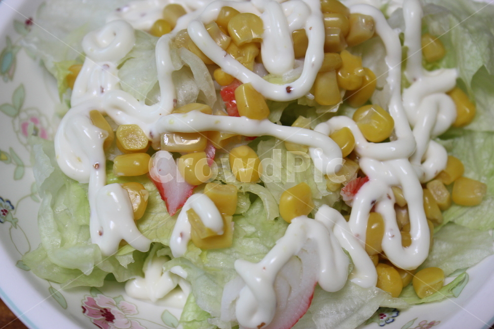 샐러드,마요네즈,옥수수,양상추,맛살,요리,food,음식,야채,vegetable,음식,식재료,요리,food,cook,meal,dishes,food reserves