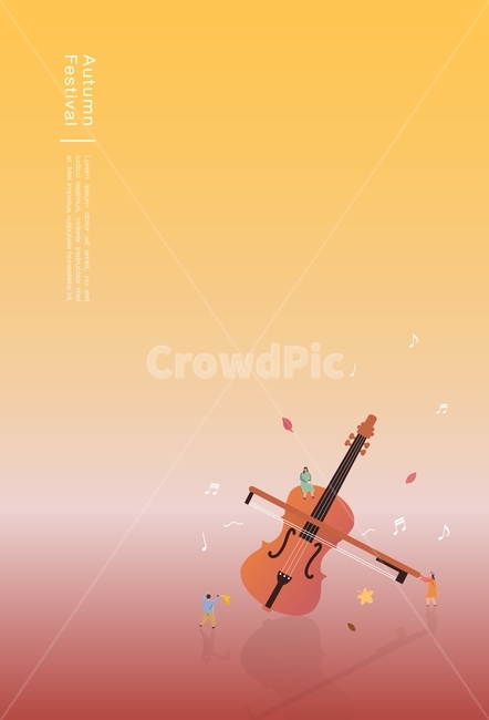 가을,감성,풍경,미니멀,음악,바이올린,트럼펫,음표,일러스트,시즌,축제,행사,배경,백그라운드,사람,낙엽,계절,분위기,오브젝트,미니,가을,계절,fall,autumn,season,그래픽,일러스트레이션,graphic,illustration