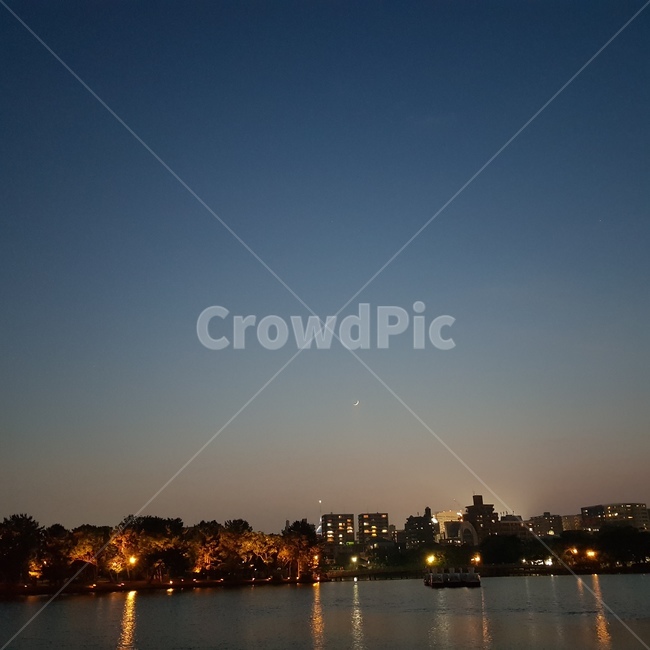강,하늘,노을,river,sky,sunset,outdoors,옥외