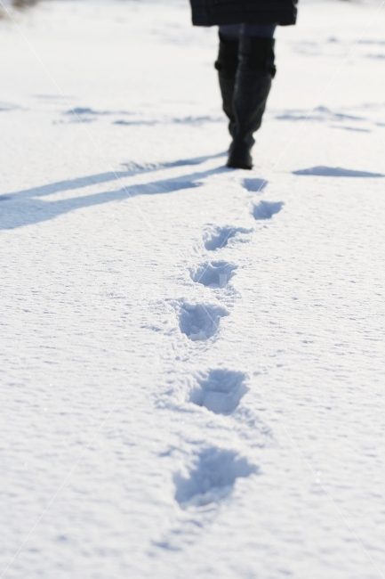 footprints on the snow,Walking on snow,foot shadow,feet and footprints,winter,winter landscape