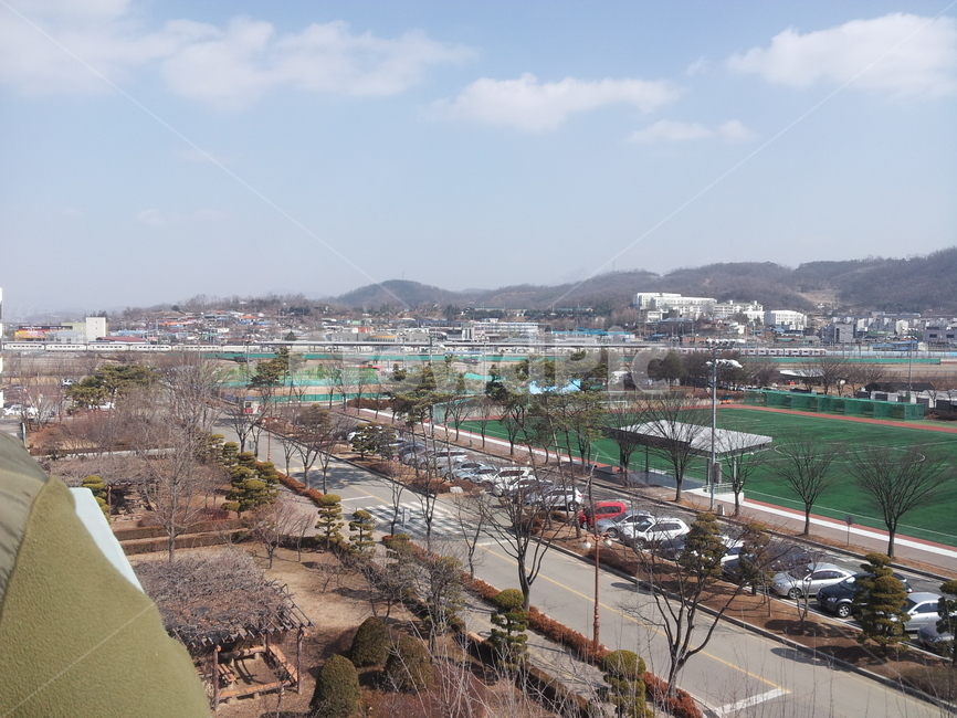 전경,주차장,운동장,풍경,하늘
