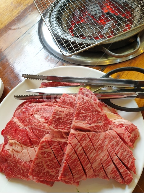 한우,고기,마블링,음식,불판
