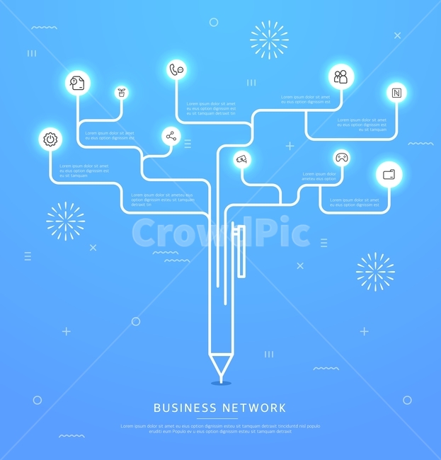 infographic,Line icon,business,icon,pencil,network,element