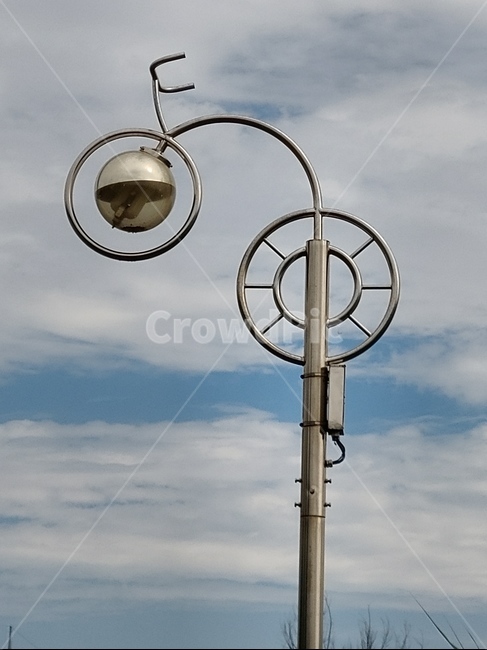 lamppost,램프포스트,가로등,형상,자전거,하늘,풍경