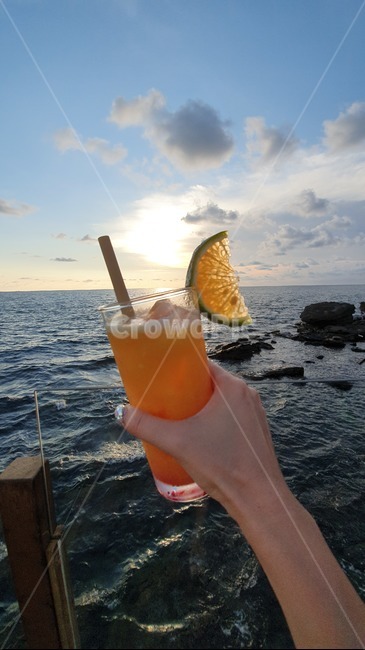 칵테일,비치클럽,바다,푸꾸옥,cocktail,drink,선셋,일몰,베트남,여행,휴가,traveling,vacation,trip