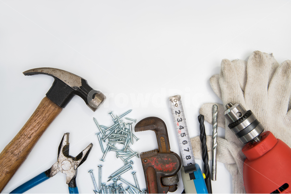 repair,pond,extension,Nukki,hammer,work gloves,white background,White space,space,Gloves,diy,screw,copy space,cotton gloves,pipe wrench,pliers,copy,electric drill,business,work,equipment,gather,drill,tool,work place,home repairs,Leisure,background,tape me