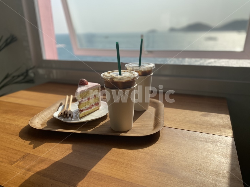 커피,카페,바다,부산,영도,감성,여름,봄,가을,딸기