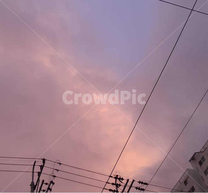 하늘,sky,케이블,구름,자연