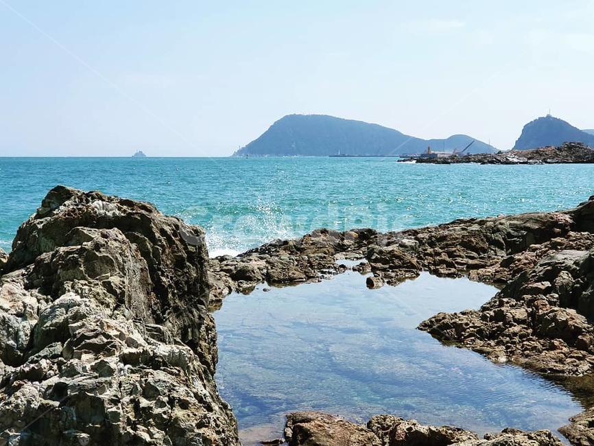 오륙도,파도,바위,바다,섬