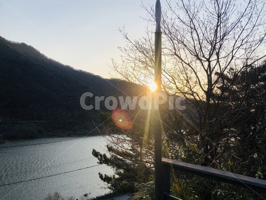 light,빛,자전거,노을,강