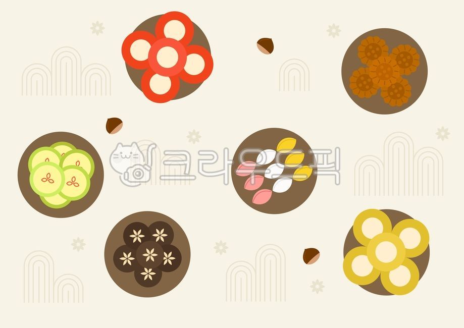 Korean Culture,pumpkin pancake,year,greeting,happy,full moon of the first lunar month,midautumnfestival,songpyeon,drawing,decoration,new year,element,new,backdrop,shiitake mushroom,festival,oriental,traditional pattern,yakgwa,delicious,decorative,traditio