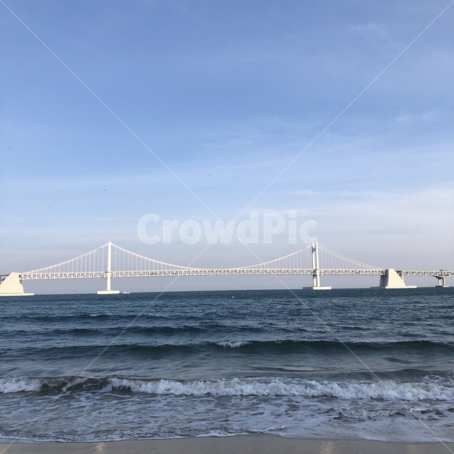광안대교,광안리해수욕장,야경,바다,다리,하늘