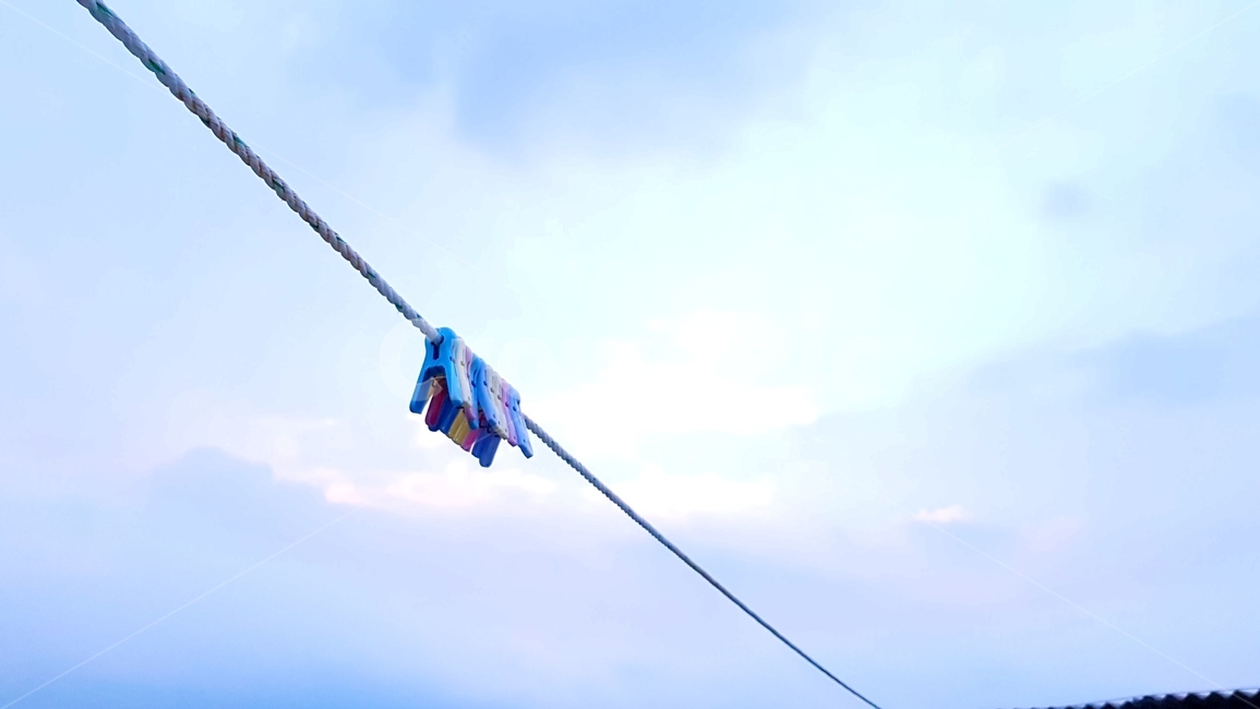 sunset,sky,cloud,clothespin,blue