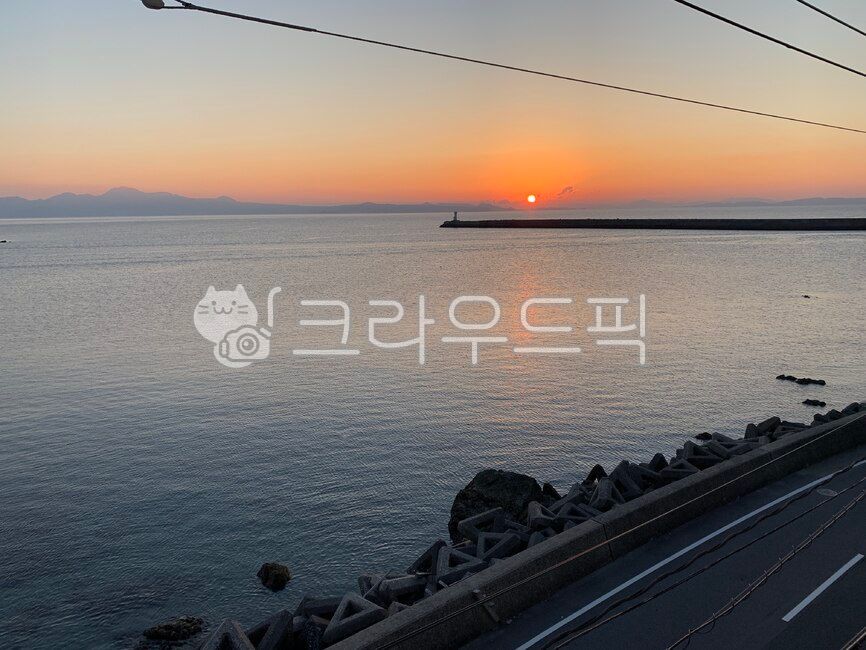 일본바다,어촌,노을,바다노을,sunset,자연,nature