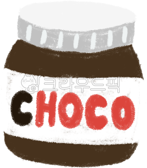 chocolate jam,choco,Nutella Jam,Nutella,Choco,jam,Crayon Illustration,jam jar,food illustration,food
