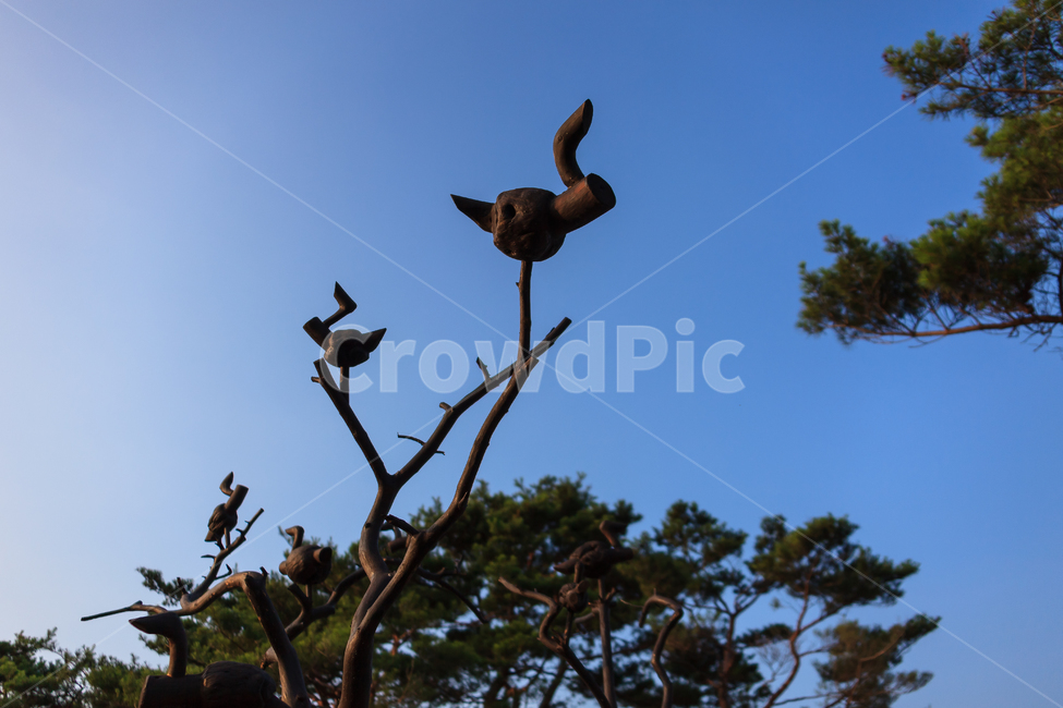솟대,하늘,한국전통,희망,새,풍년,실루엣,한국전통,한국문화,korean traditional,korean culture