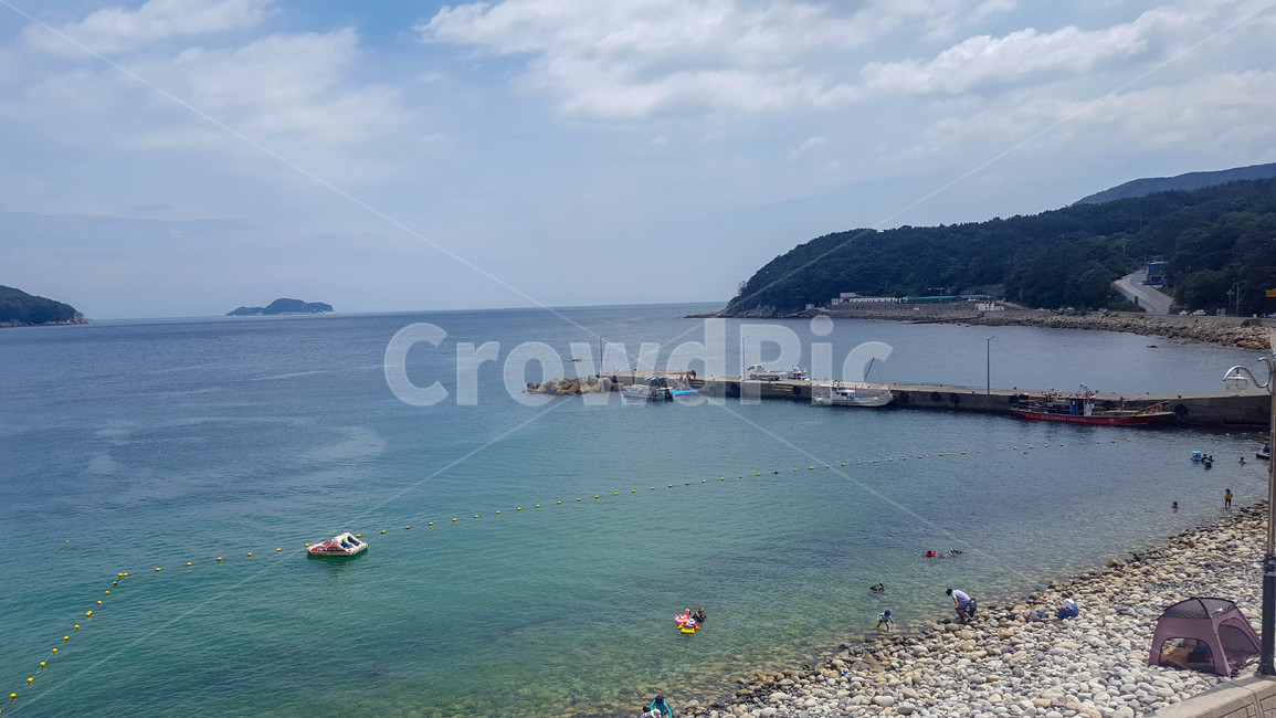 바다,산,하늘,구름,피서,여름,자연,풍경,nature,landscape,해변,바다,beach,sea,water,물,boat,보트,transportation,교통,vehicle,차량,waterfront,워터 프론트