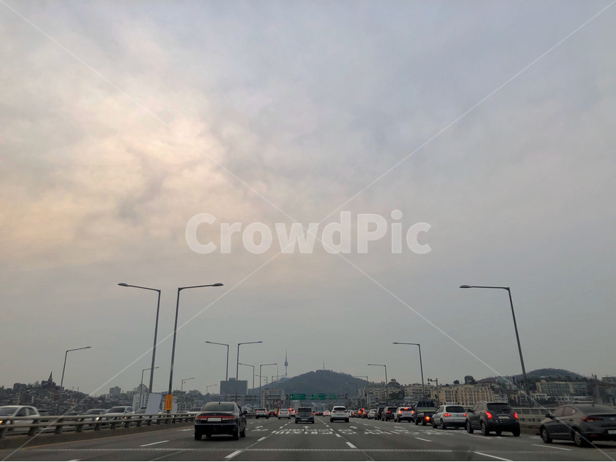 도로,풍경,도로위,남산,road