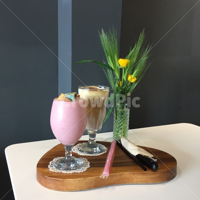 카페,꽃,음료,라떼,주스