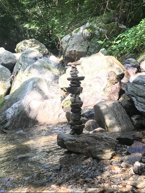 계곡,돌탑,자연,돌,초록색,rubble,rock,파편,록