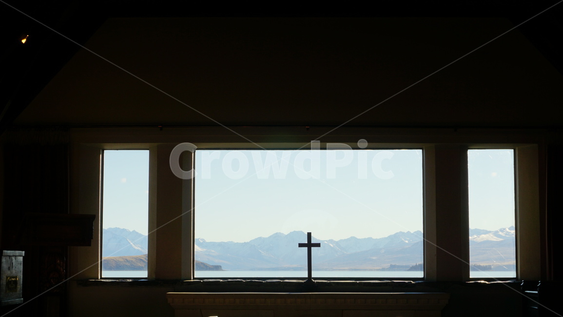 window,창문,architecture,건축물,building,건물,교회,설산,하늘,뉴질랜드,남섬,종교,신앙,religion,belief,faith