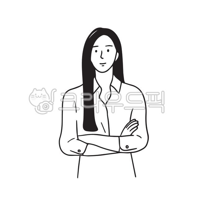 일러스트,벡터,여성,여자,직장인,커리어우먼,비즈니스우먼,사무직,회사원,전문직,자신감,리더십,성공,독립,직업,업무,회사,기업,포즈,팔짱낀,긴머리여성,인물,직장,경력여성,자신감있는,당당한,결단력있는,세련된