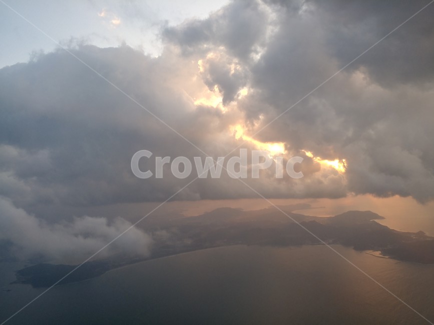 구름,하늘,태양,석양,노을,자연,풍경,nature,landscape,weather,날씨,outdoors,옥외,cloud,cumulus,적운,sky
