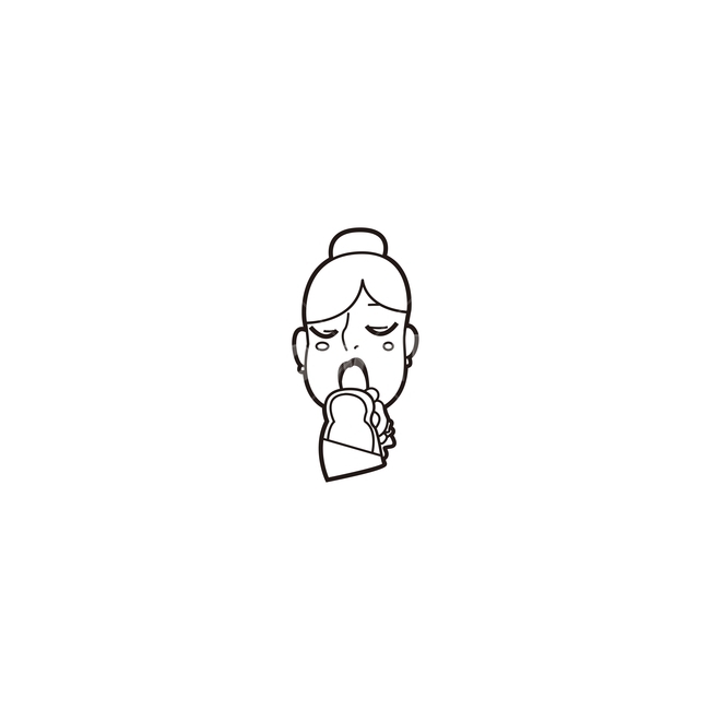 토스트,토스트한입,한입베어물기,토스트식사,toast,여성,여자,woman,female,lady,그래픽,일러스트레이션,graphic,illustration
