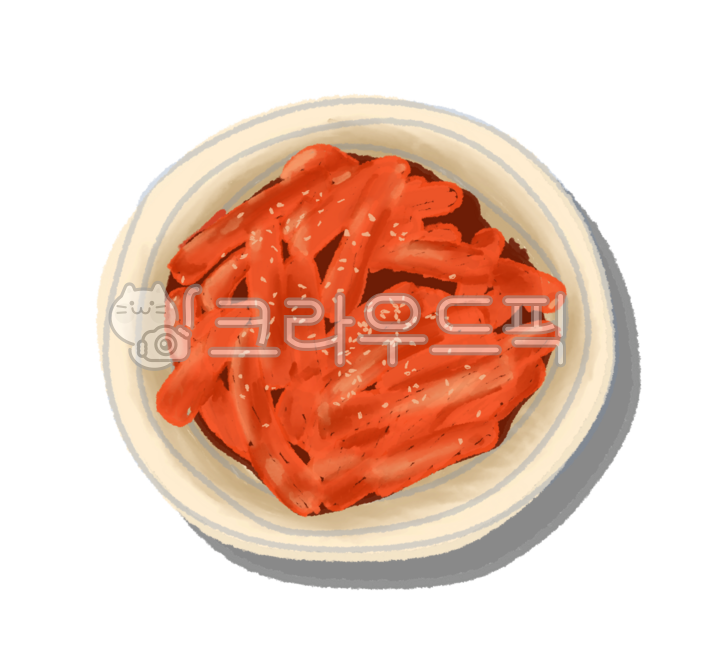 일러스트,떡볶이,음식,음식그림,그림,분식