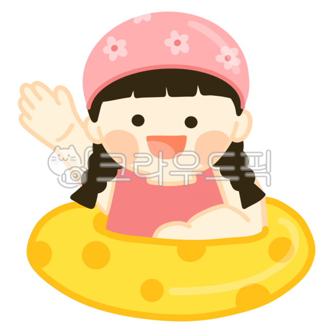여름방학,물놀이,물놀이일러스트,튜브,어린이