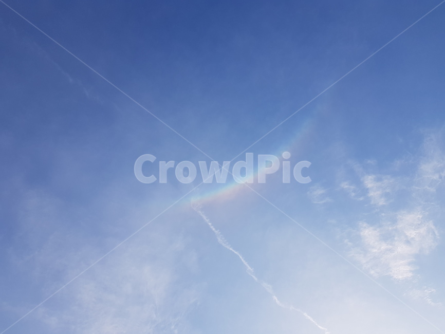 하늘,무지개,맑은하늘,구름,감성,자연,풍경,nature,landscape,outdoors,옥외,sky,azure sky,푸른 하늘