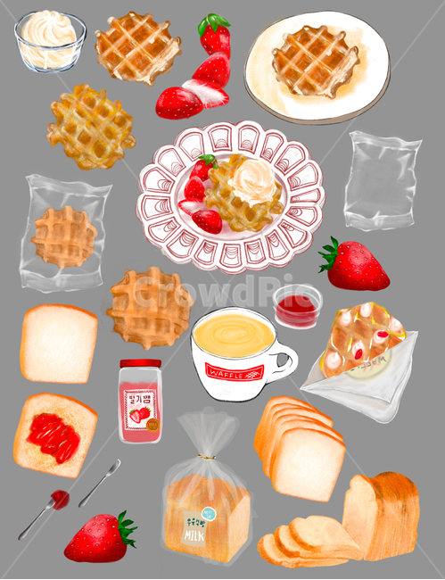 와플,와플일러스트,일러스트,크림,크림일러스트,딸기,딸기일러스트,식빵,식빵일러스트,waffle,waffleillustration,illustration,bread,breadillustration,strawberry,strawberryillustration,디저트,간식,후식,dessert,snack,그래픽,일러스트레이션,graphic,illustration