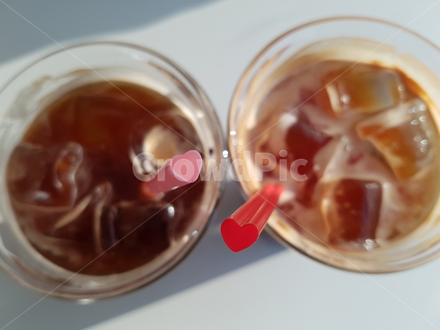 아이스아메리카노,아메리카노,커피빨대,하트빨대,커피,아이스커피,커피,카페,coffee,cafe