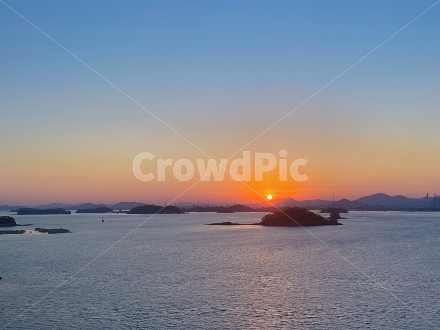 바다,ocean,자연,sea,남해,노을,해질녘,섬