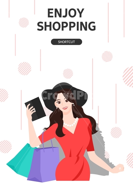 쇼핑백,모자,목걸이,여자,쇼핑,이벤트,팝업,배너,축제,행사,festival,carnival,event,쇼핑,shopping,그래픽,일러스트레이션,graphic,illustration