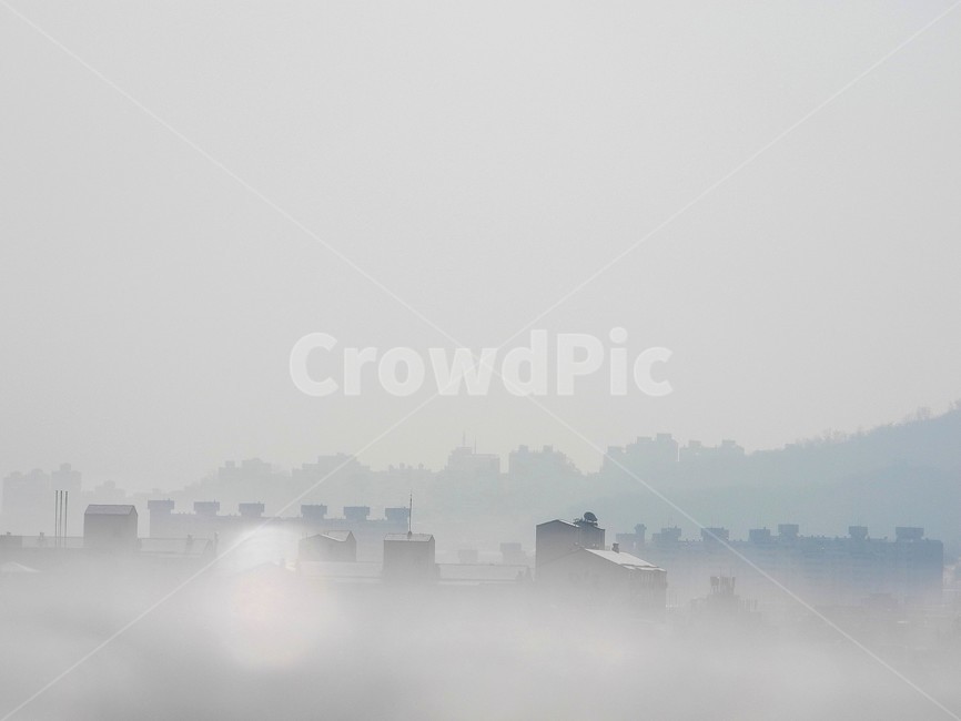 겨울야침,겨울안개,첫눈내린후,옥상에서,nature,자연,weather,날씨,겨울,계절,winter,season