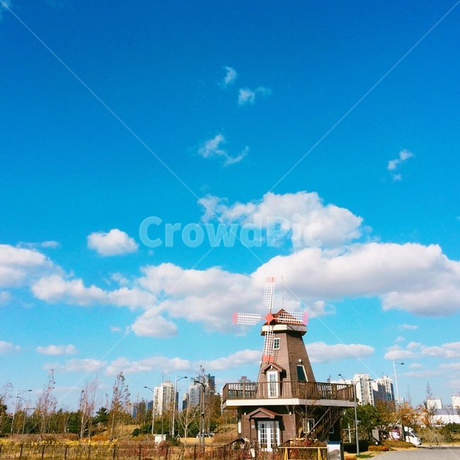 송도,풍차,공원,하늘,가을,sky,cloud