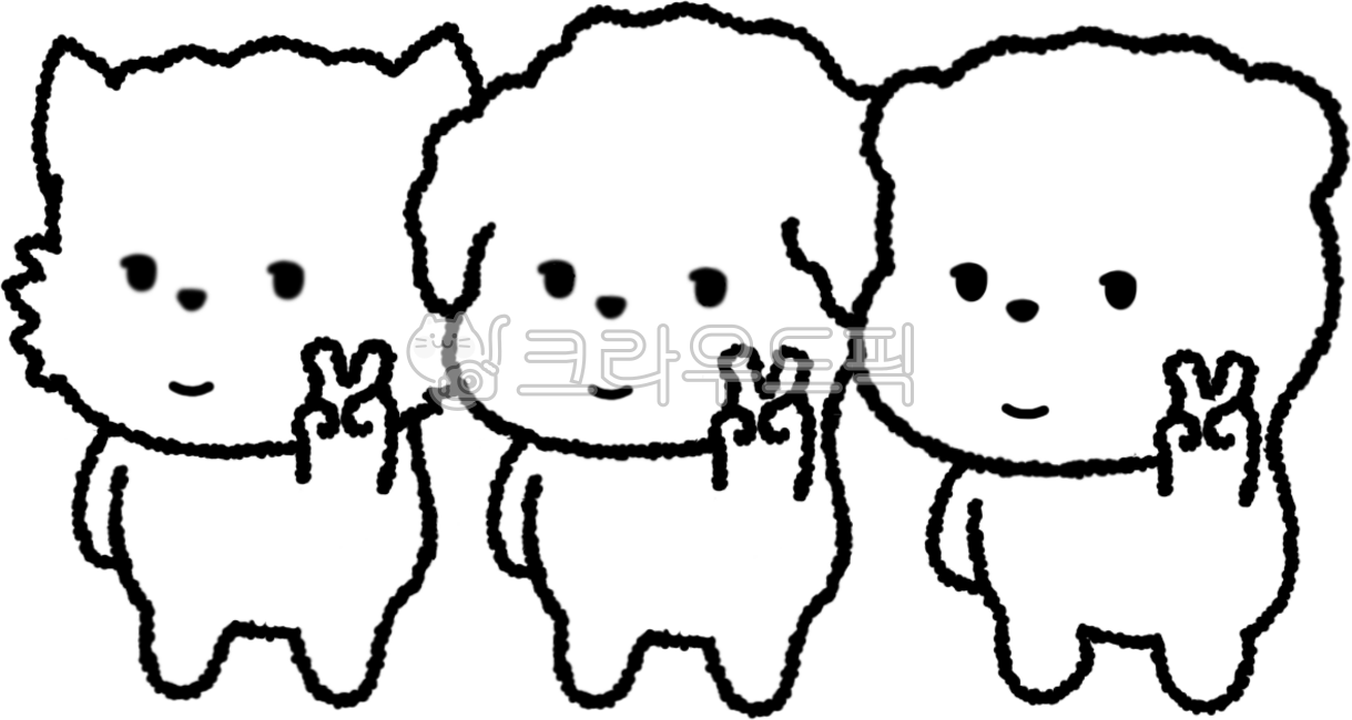 강아지,귀여운,캐릭터,브이,브이포즈,손동작,일러스트,동물,아기강아지,흑백,선그림,만화,귀염,친구들,댕댕이,포즈,반려동물,동물캐릭터,손그림,깔끔한