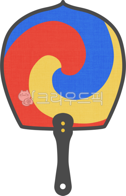 Fan,traditional fan,Taegeuk pattern,Taegeuk pattern,tricolor pattern,traditional props,Korean tradition,traditional culture,Korean culture,folklore,traditional patterns,decoration,crafts,Korean props,folk tools,household props,traditional 