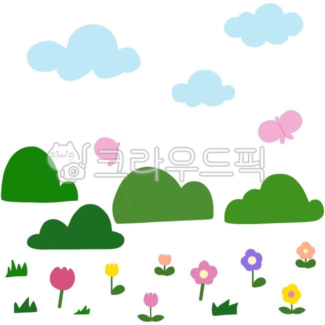 꽃,핑크,초록,심플,귀여운,노랑,단순한,다꾸,꽃밭,꽃그림,꽃일러스트,단순한꽃,봄,튤립,잡초,잔디,자연,유기적,형태,추상,풀,여름,공원,산책,숲,숲속,산,언덕,부드러운,녹색,덤불,숲풀,풀숲,꾸밈,구름,파랑,하늘,나비,창의적,곤충