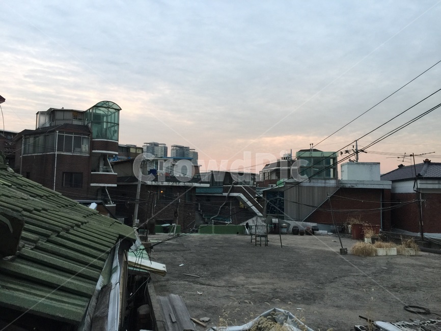 옥상,건물,한국,전선,전봇대,케이블,도시,풍경,city,landscape,한국도시풍경,한국도시경관,korea cityscape,빈티지사진,빈티지느낌,빈티지감성,vintage