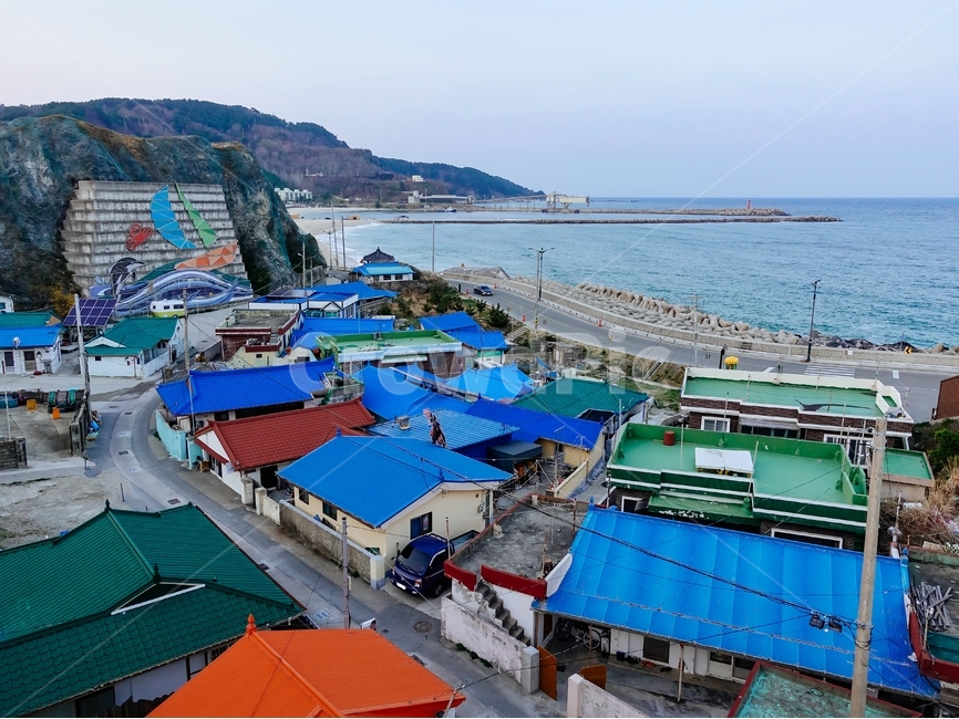 후포항마을,후포항,등기대공원,해변마을,파란지붕,해안가,울진후포항