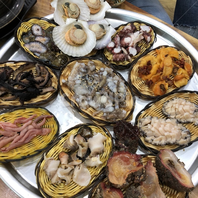 기장연화리,해산물,멍게,해삼,게불,바다향기